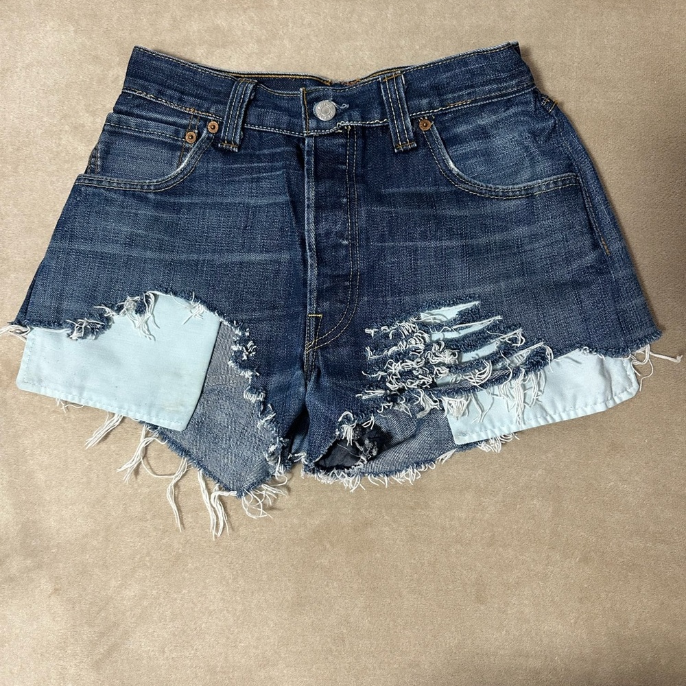 Levis Distressed Denim Shorts